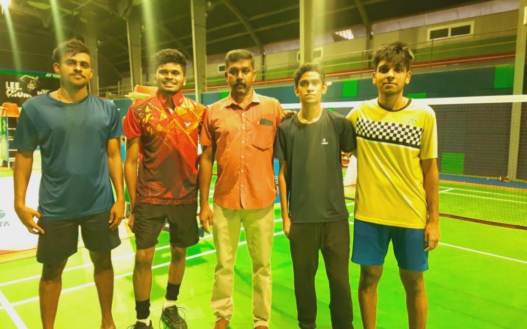 Kerala university Badminton first runners up, National College Men’s Team. Date of event: 03/08/21@ Toss Academy