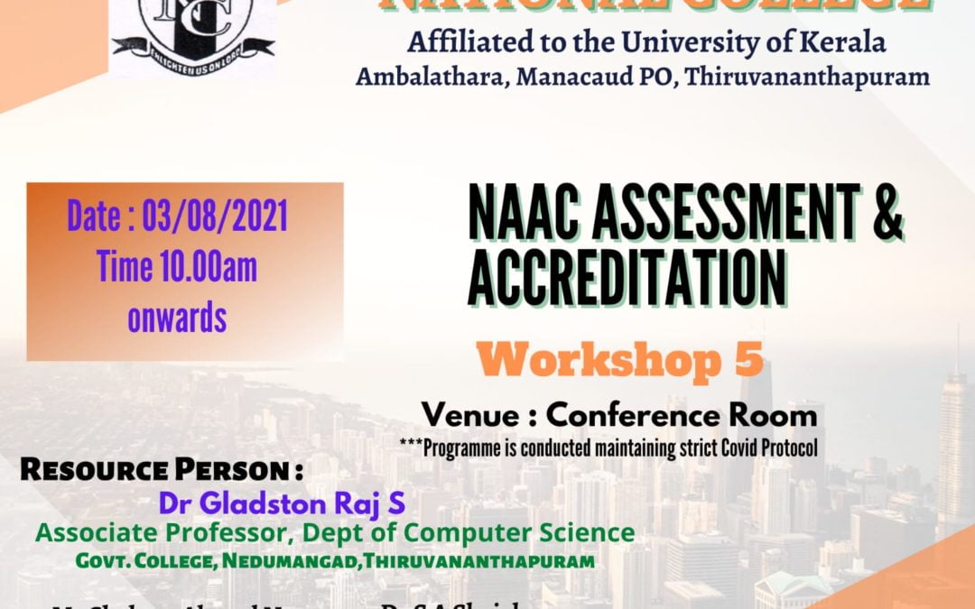 NAAC Assessment & Accreditation Workshop 5 Conducted @ National College