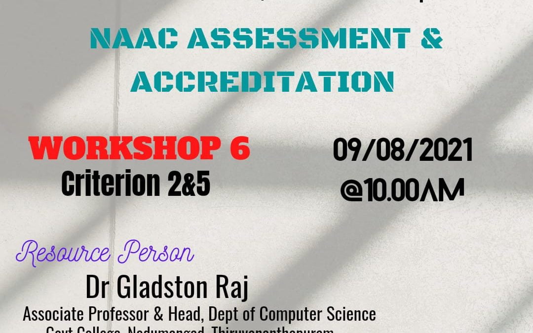 NAAC Assessment And Accreditation Workshop 6